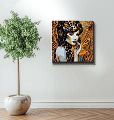 Inspirational doodle artwork on wrapped canvas for gallery wall.