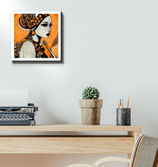Vibrant wrapped canvas featuring playful doodle art