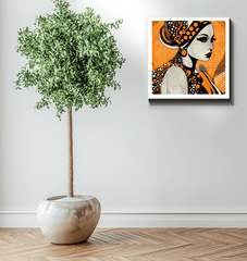 Modern doodle drama artwork on canvas for home decoration
