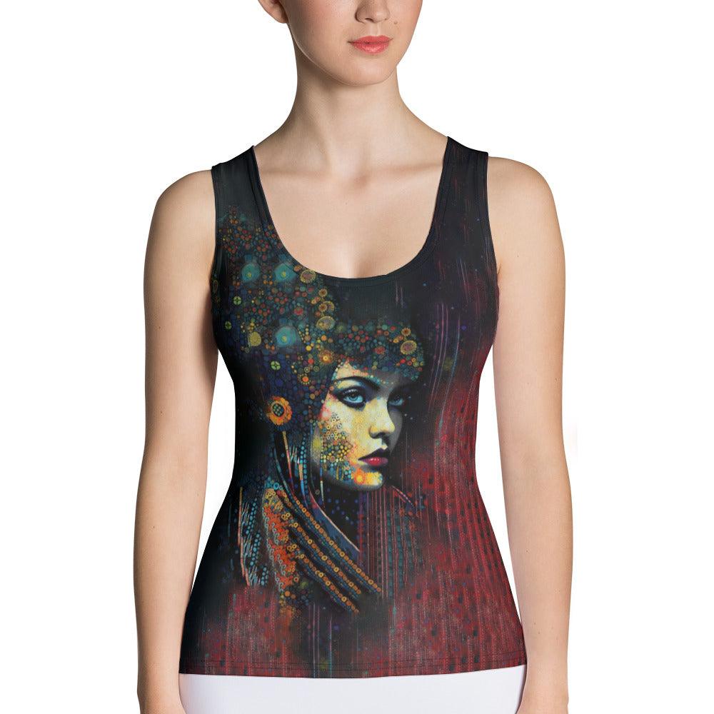 Doodle Dreams Sublimation Tank Top Front View.