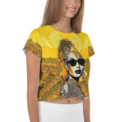 Doodle Dreamscape All-Over Print Crop Tee - Beyond T-shirts