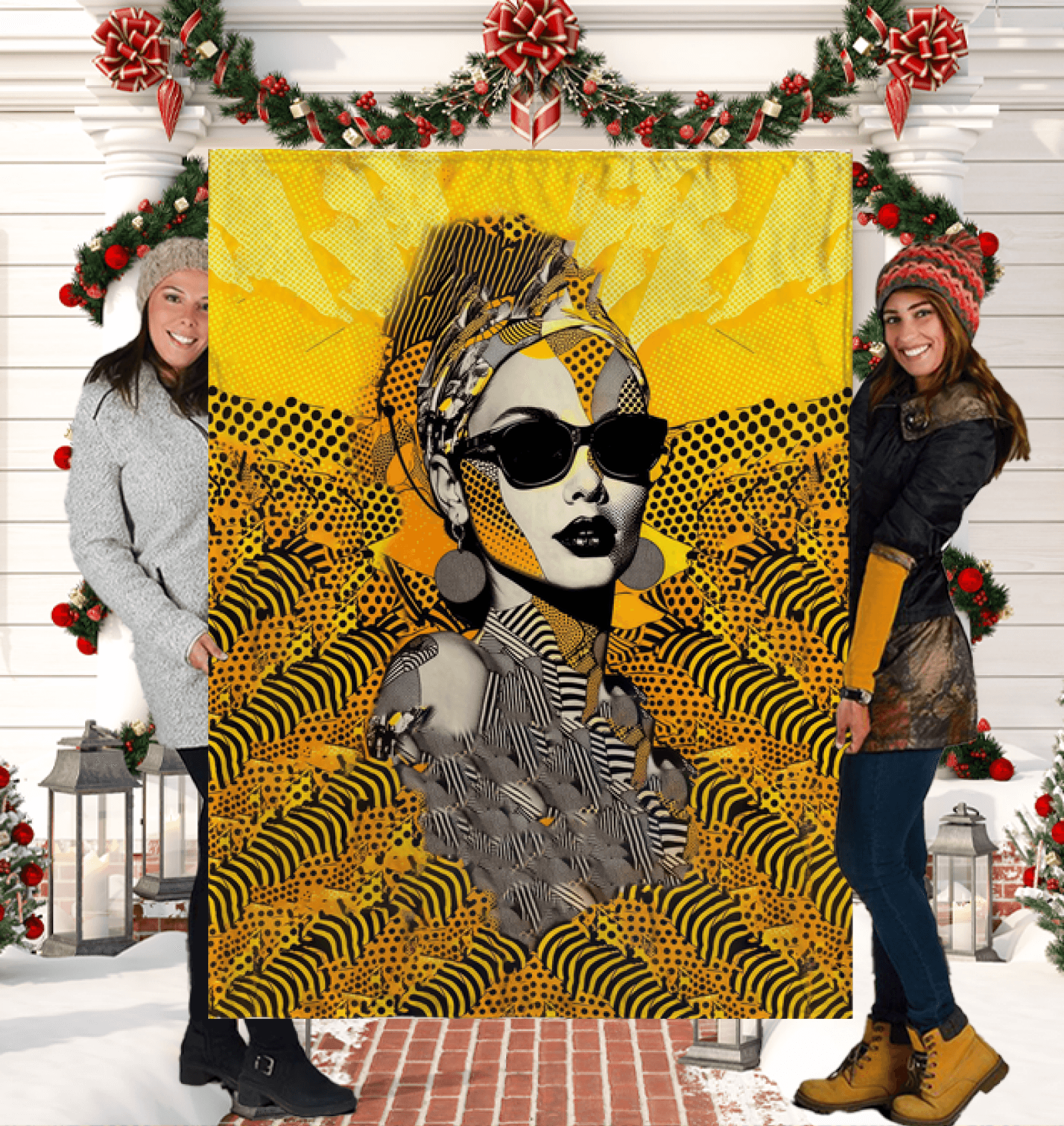 Doodle Dreamscape Sherpa Blanket - Beyond T-shirts