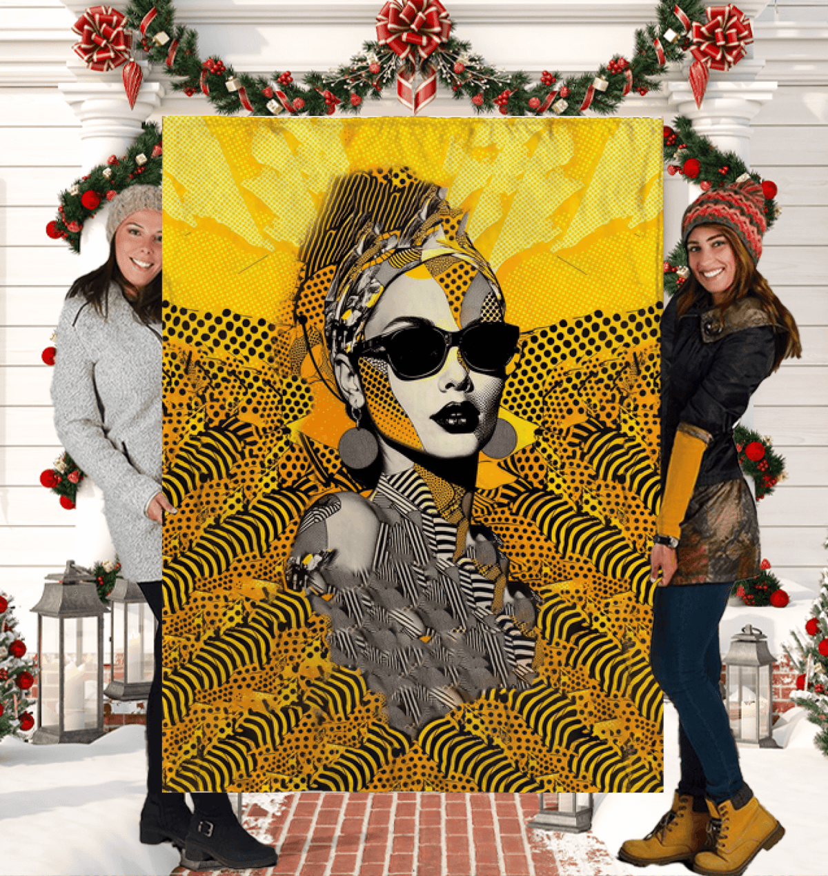 Doodle Dreamscape Sherpa Blanket - Beyond T-shirts