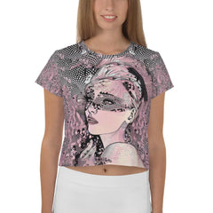 Doodle Dynamics All-Over Print Crop Tee - Beyond T-shirts