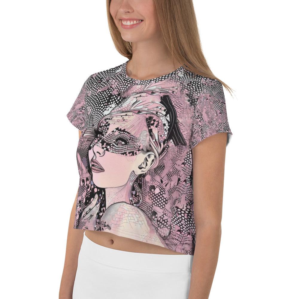 Doodle Dynamics All-Over Print Crop Tee - Beyond T-shirts