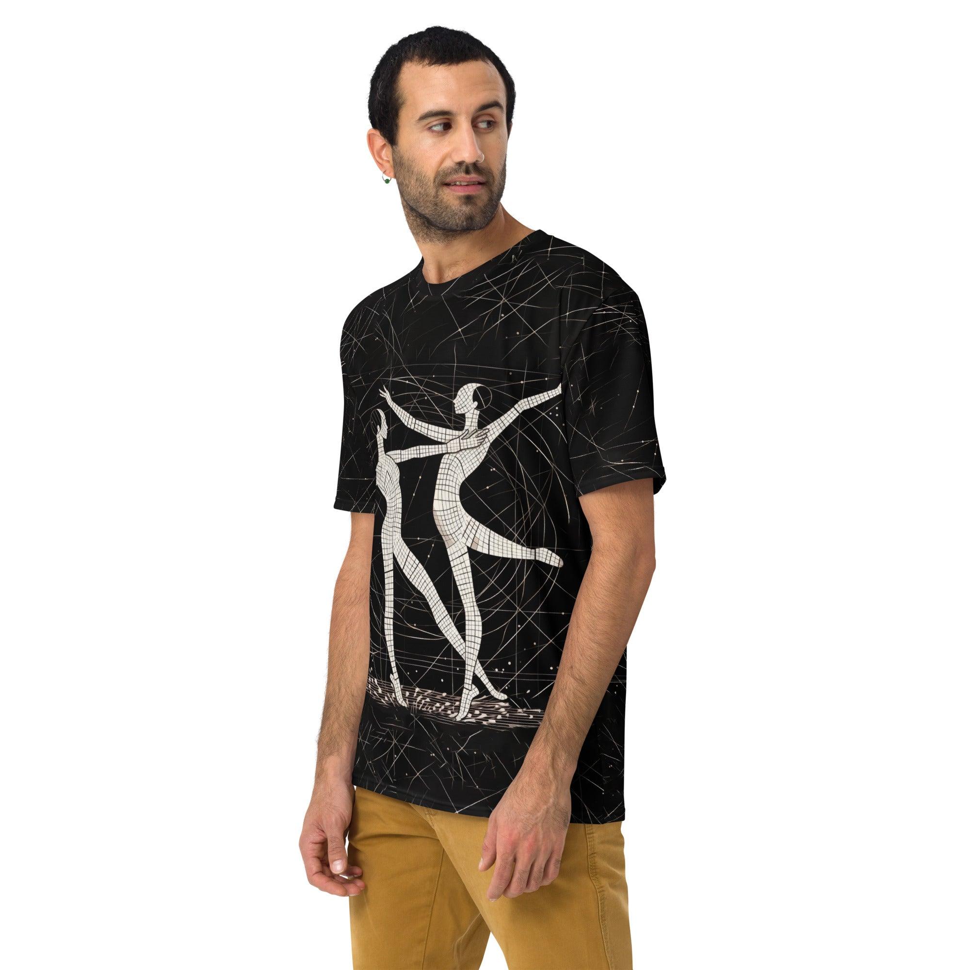 Sophisticated Men's T-shirt with Dramatic Balletic Flair