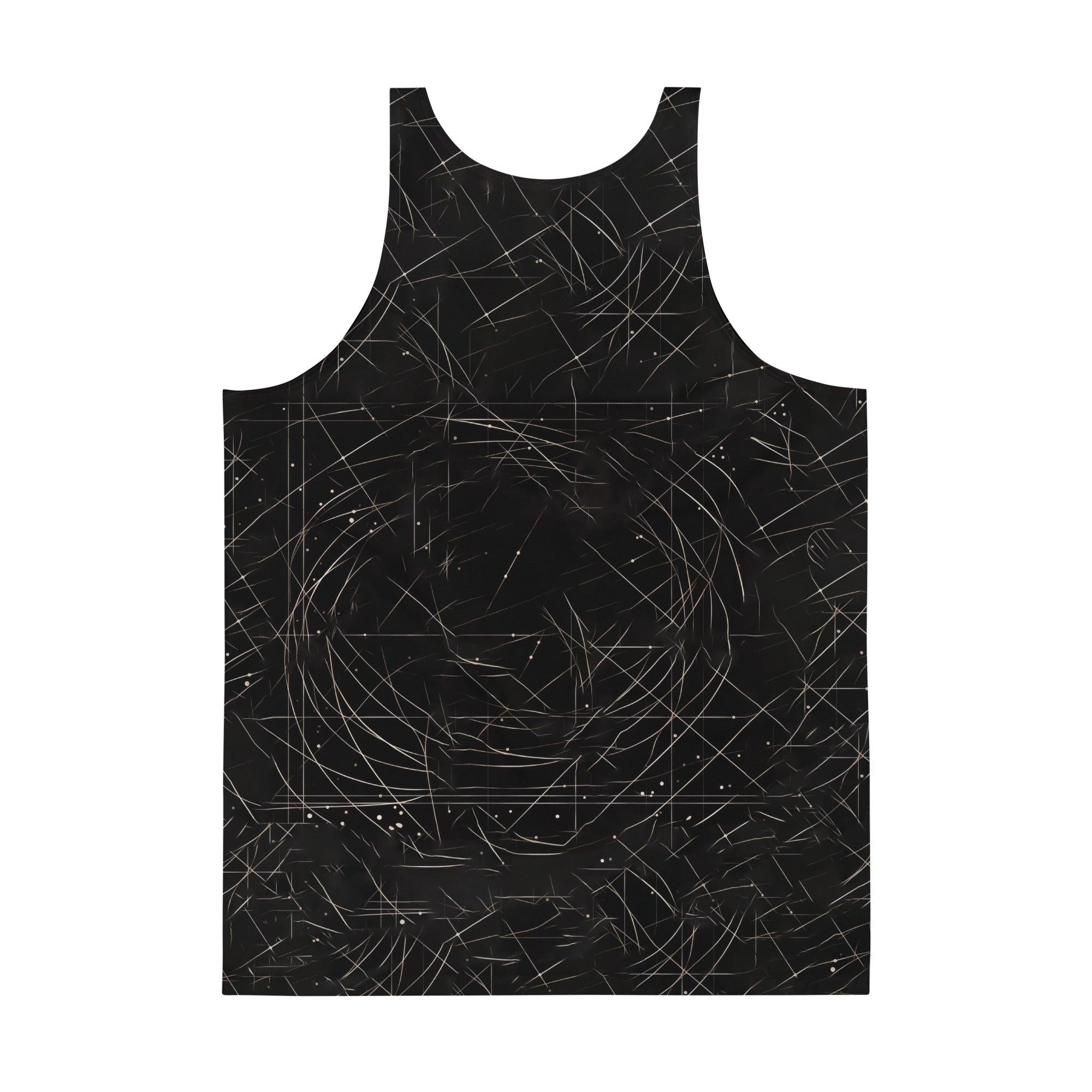 Close-up of Dramatic Balletic Style Men's Tank Top Fabric Detail