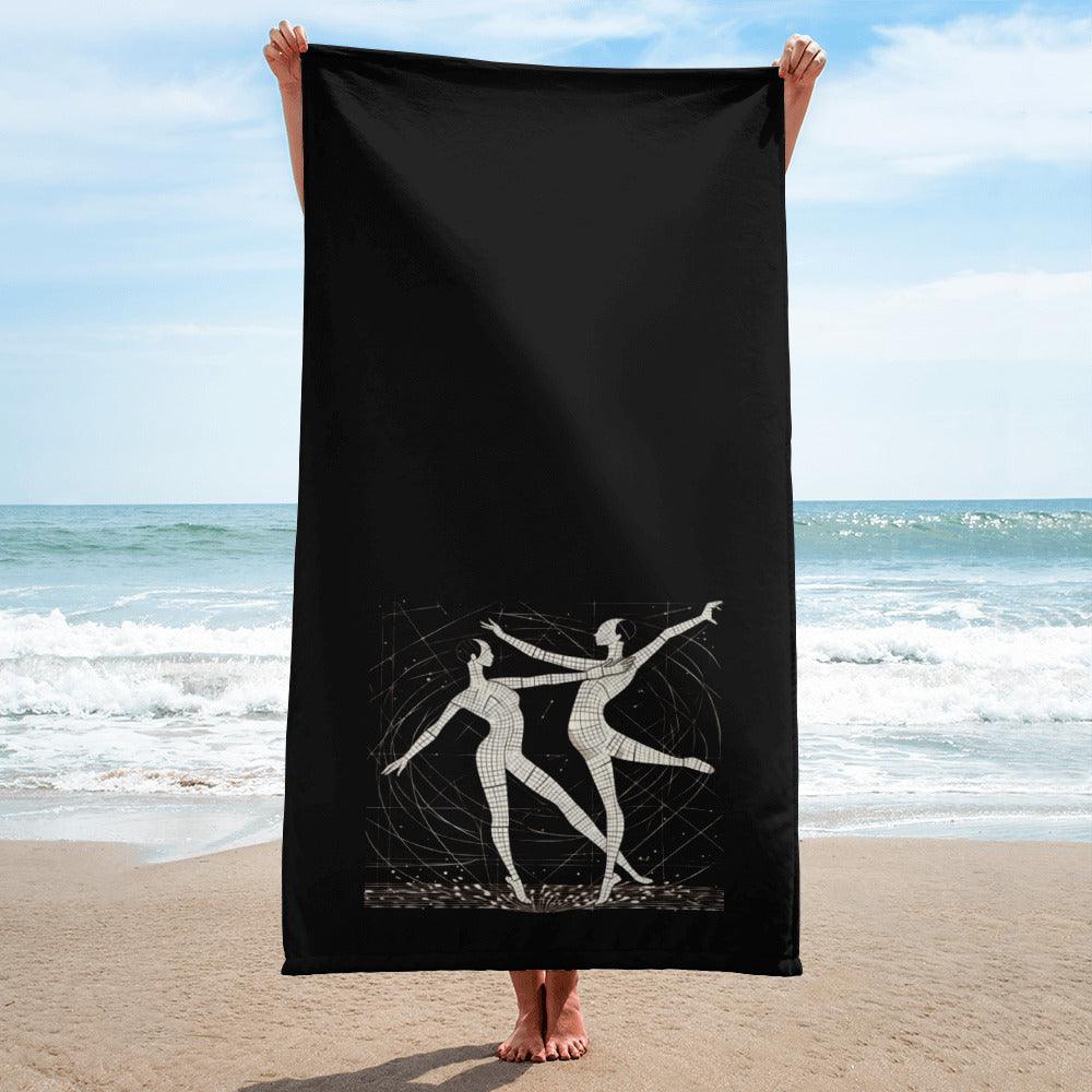 Elegant Dramatic Balletic Style Towel displayed in a luxurious bathroom setting.