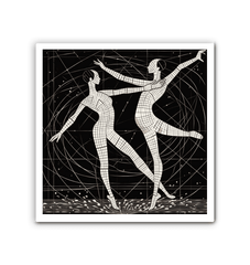 Elegant Ballet-Themed Wrapped Canvas