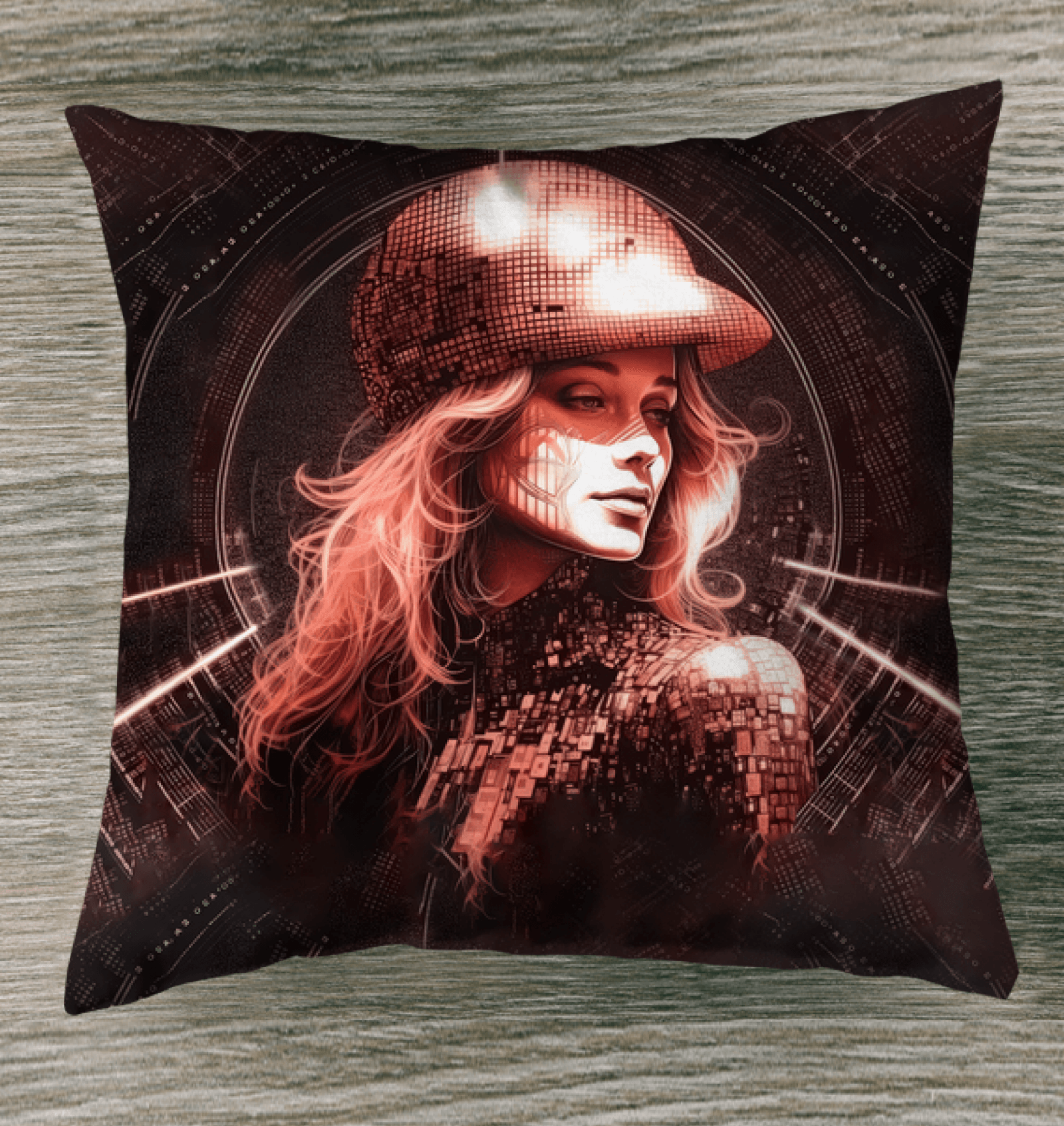 Decorative Outdoor Cushion - Drawing Delight II Design