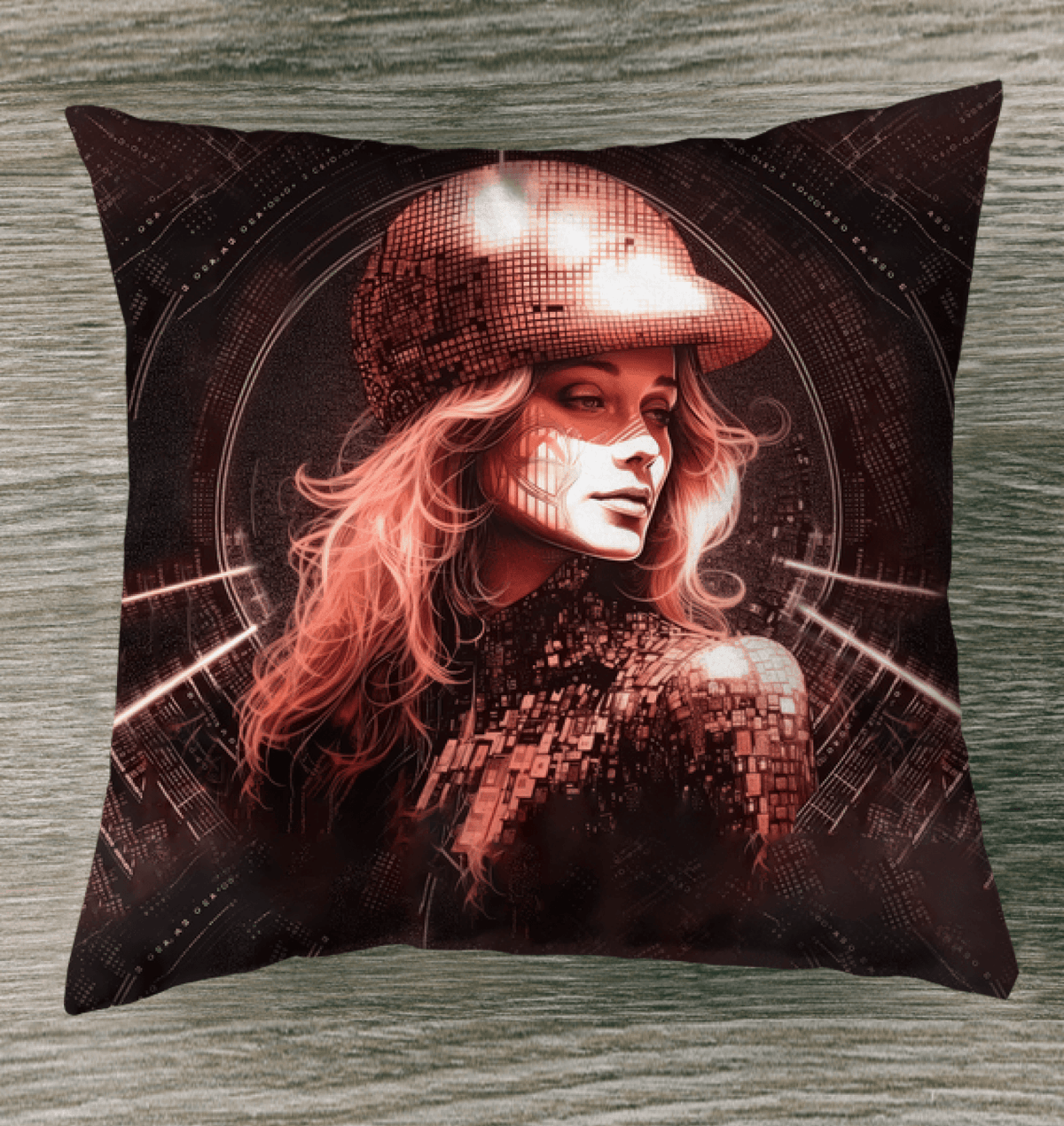 Decorative Outdoor Cushion - Drawing Delight II Design