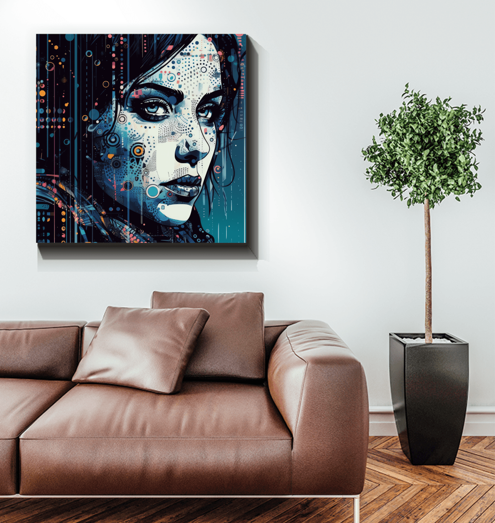 Bright and colorful Drawing Delight canvas, a focal point in any room.