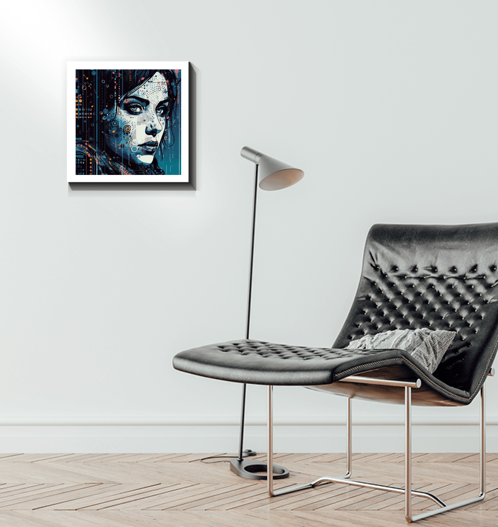 Artistic Drawing Delight wrapped canvas, blending seamlessly with contemporary interiors.