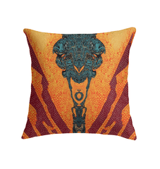 Stylish Drawing Design Indoor Pillow on a cozy couch, adding a creative touch to living room.