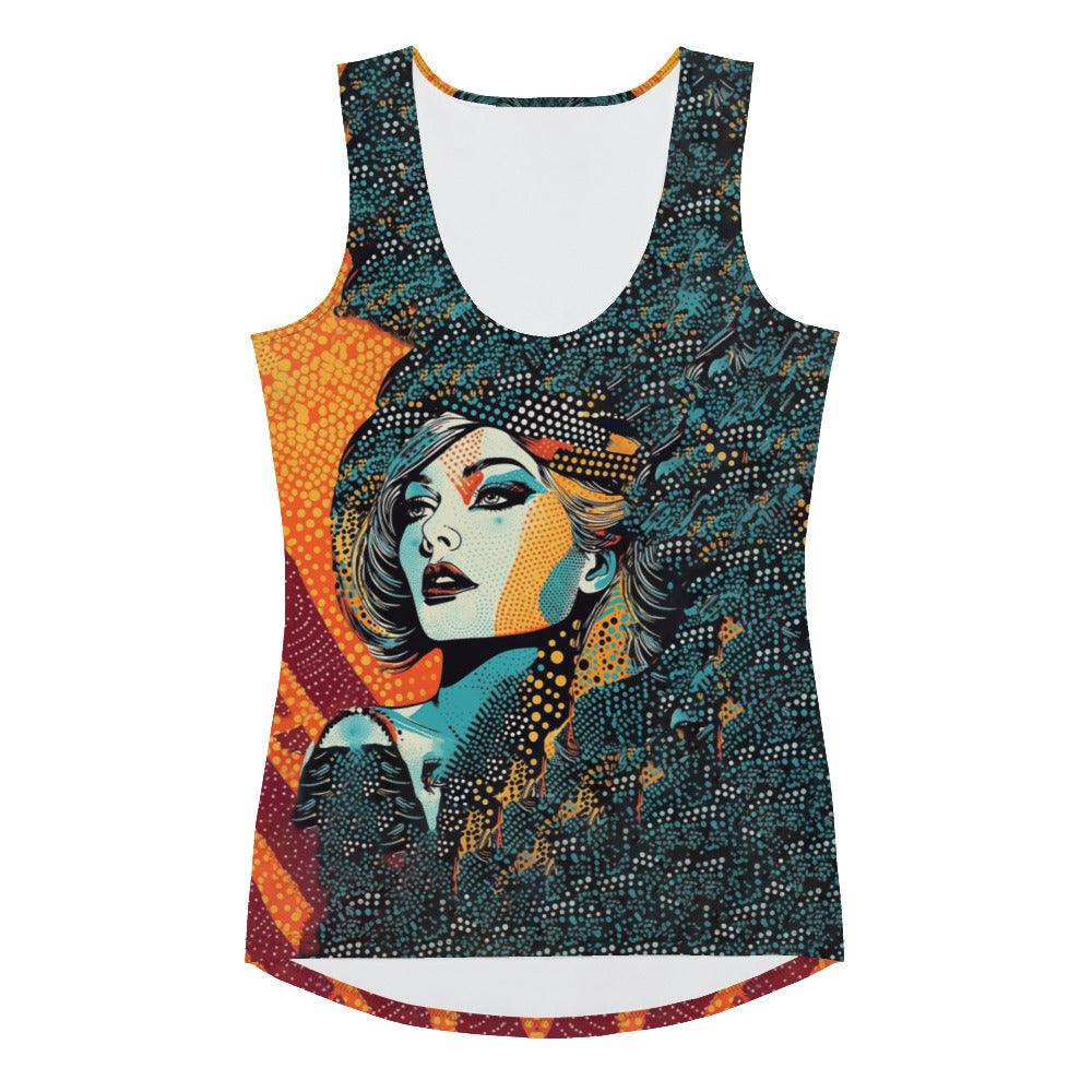 Drawing Design Sublimation Tank Top - Front View.