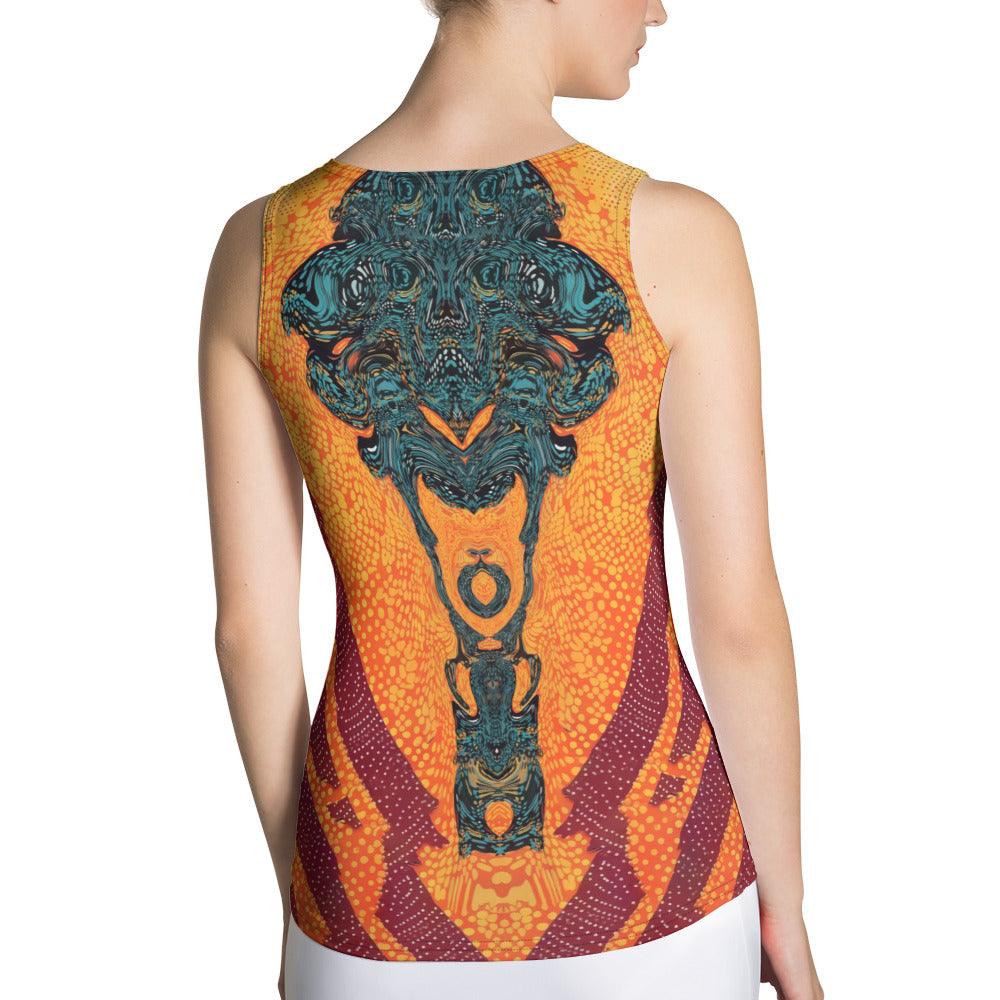 Vibrant Sublimation Tank Top - Back View.