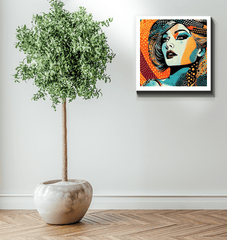 Contemporary Art Drawing Wrapped Canvas.