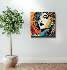 Chic Drawing Design Wrapped Canvas Bedroom Decor.