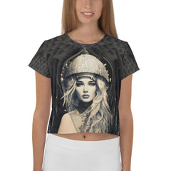 Drawing Dimensions All-Over Print Crop Tee - Beyond T-shirts
