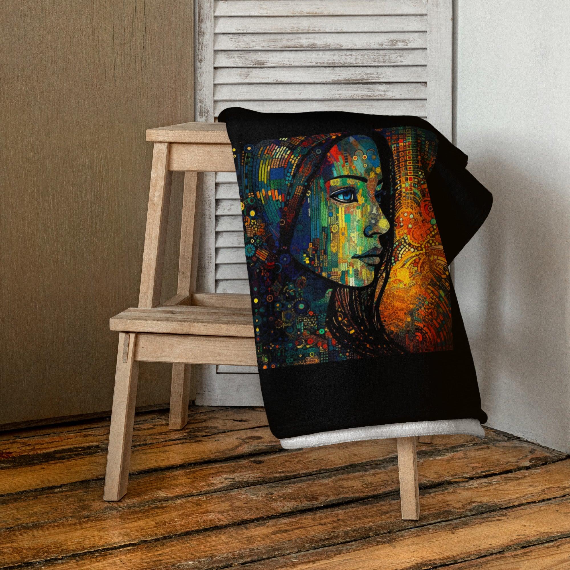 Art-inspired Drawing Dimensions II Towel draped elegantly.