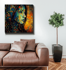 Gallery-quality wrapped canvas, Drawing Dimensions II abstract design.