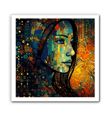 Artistic wrapped canvas featuring Drawing Dimensions II for office decor.