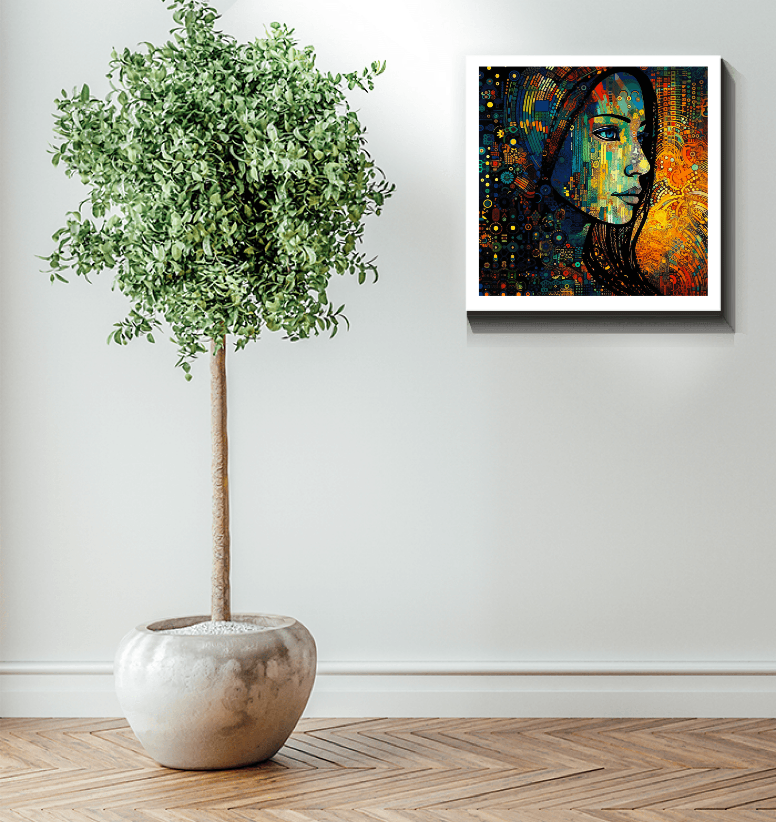 Intricate abstract design on canvas - Drawing Dimensions II.