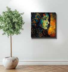 Drawing Dimensions II canvas art for modern interior design.