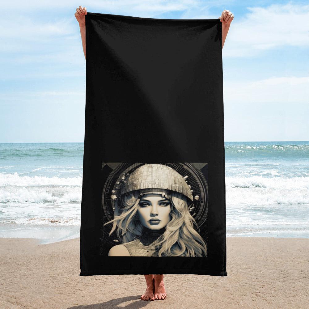 Colorful Towel with Artistic Design - Beach Accessory