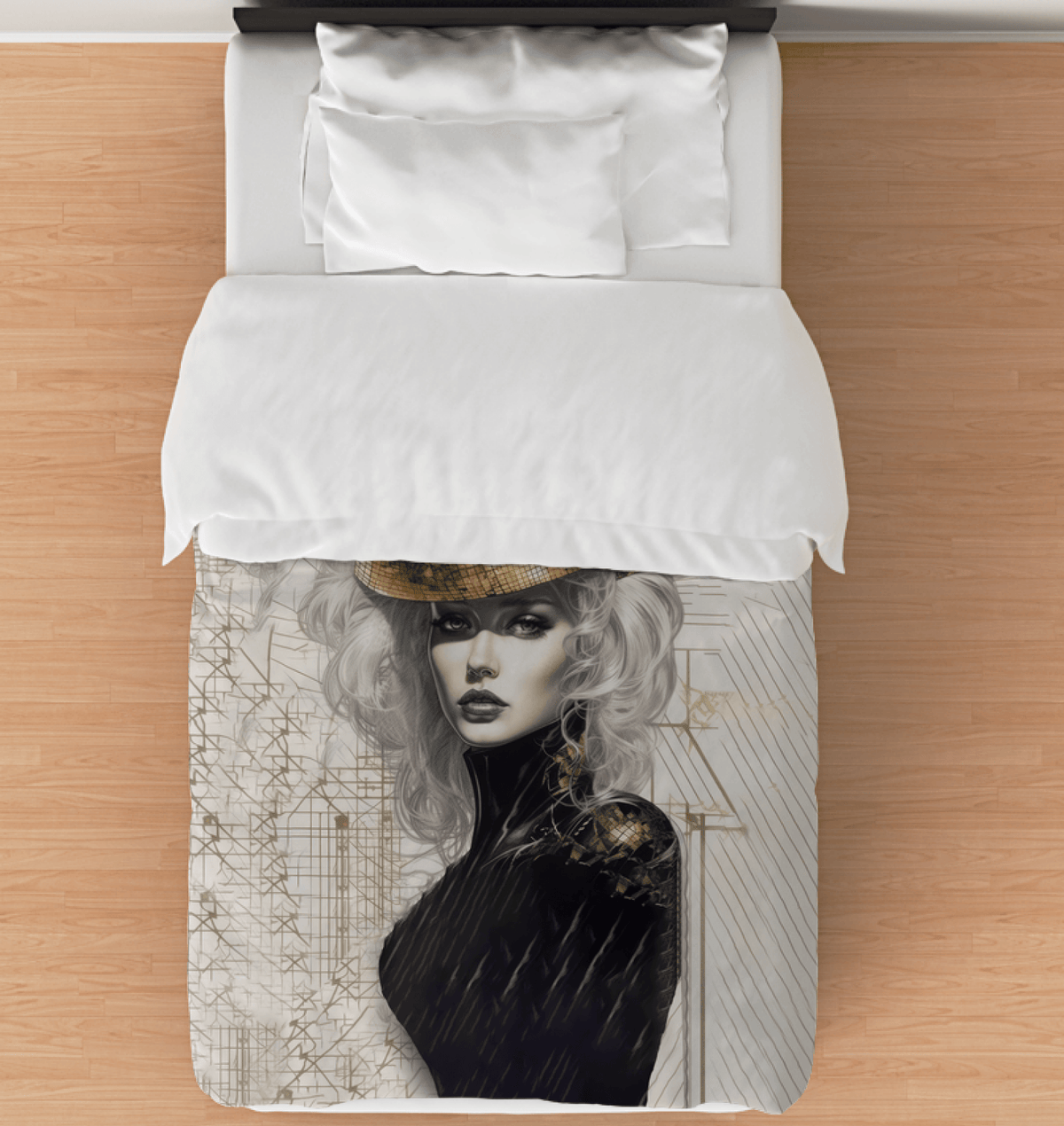 Drawing Dynamics II Duvet Cover - Front View