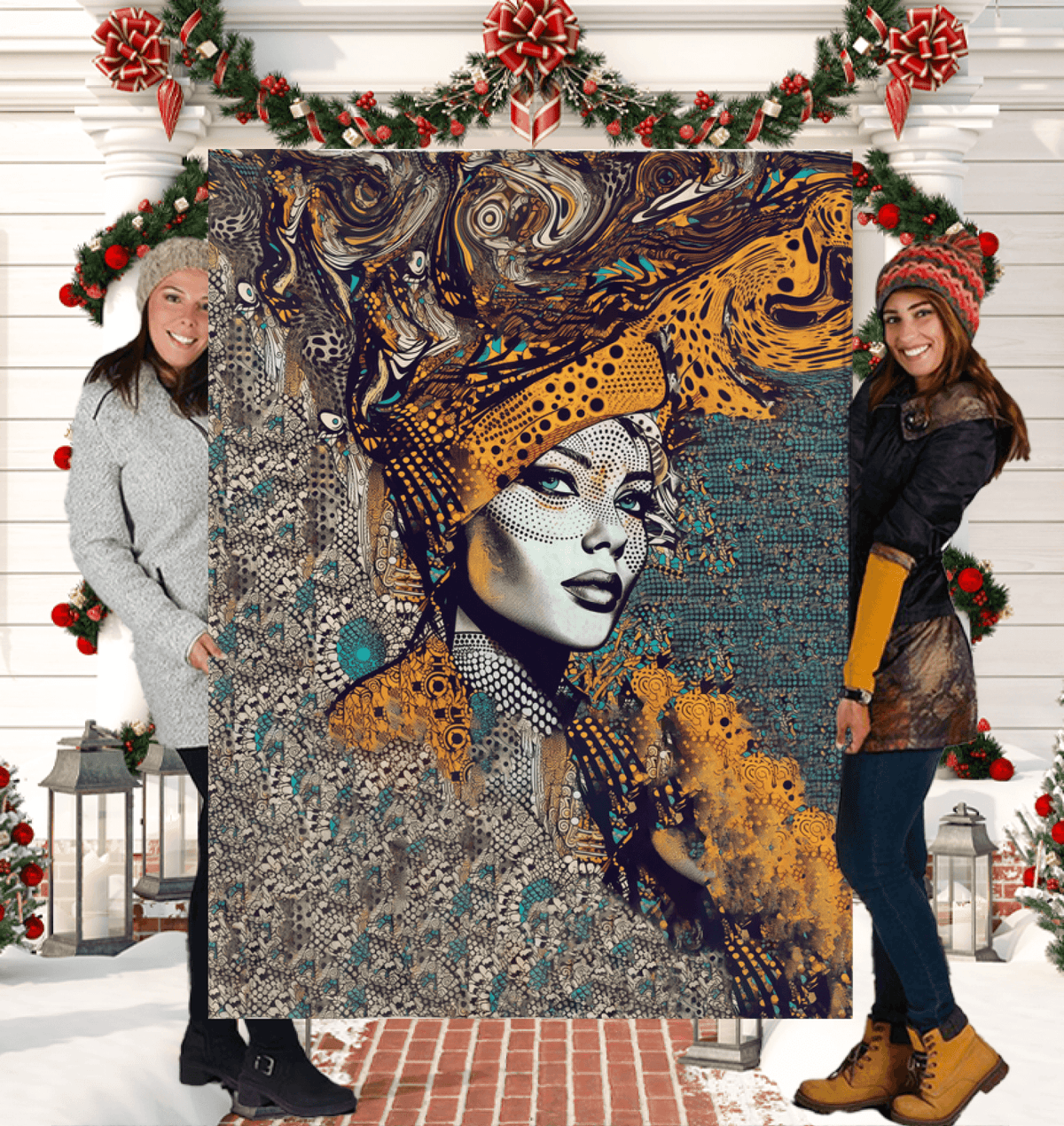 Soft Art-inspired Blanket - Lifestyle Shot.