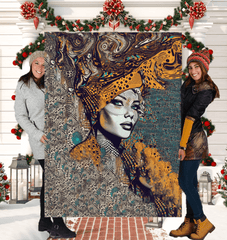 Soft Art-inspired Blanket - Lifestyle Shot.