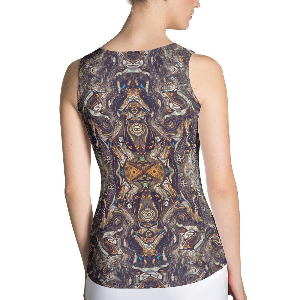 Artistic Sublimation Tank Top Back Design.