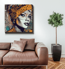 Unique Drawing Dynamics art on wrapped canvas.