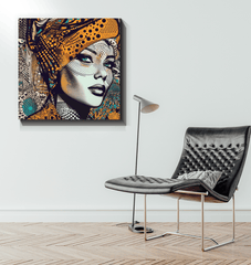 Wrapped canvas with Drawing Dynamics design.