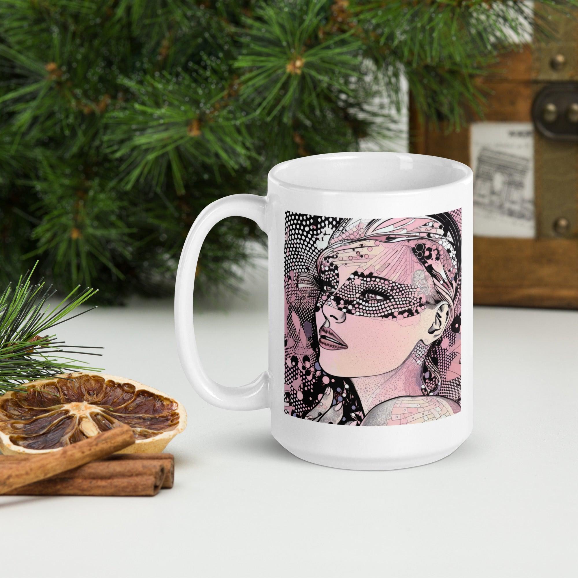 Drawn Depth mug in glossy finish for stylish kitchenware.