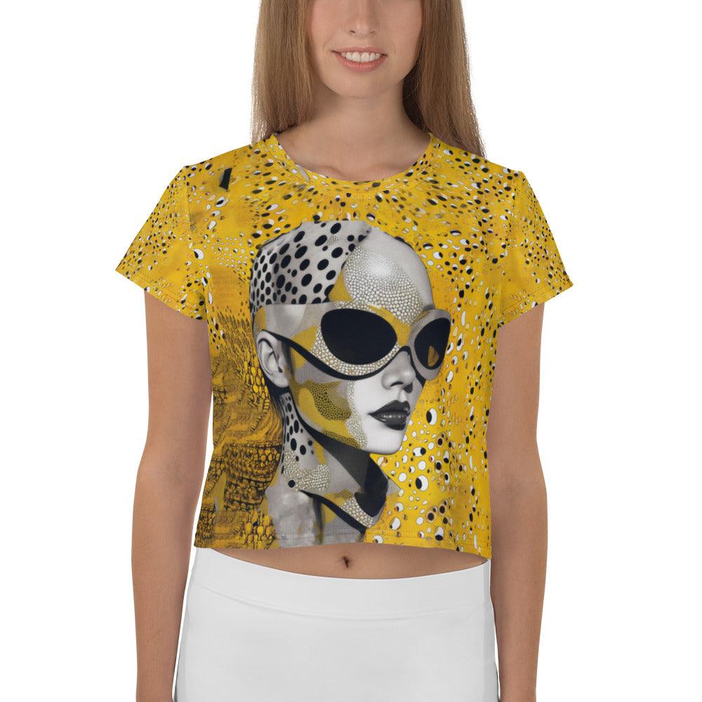 Drawn Dimensions II All-Over Print Crop Tee - Beyond T-shirts