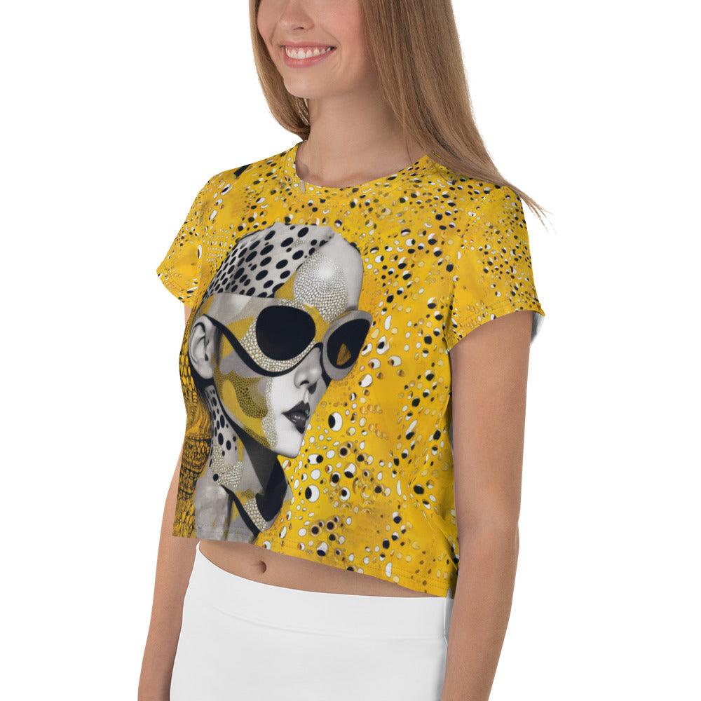 Drawn Dimensions II All-Over Print Crop Tee - Beyond T-shirts