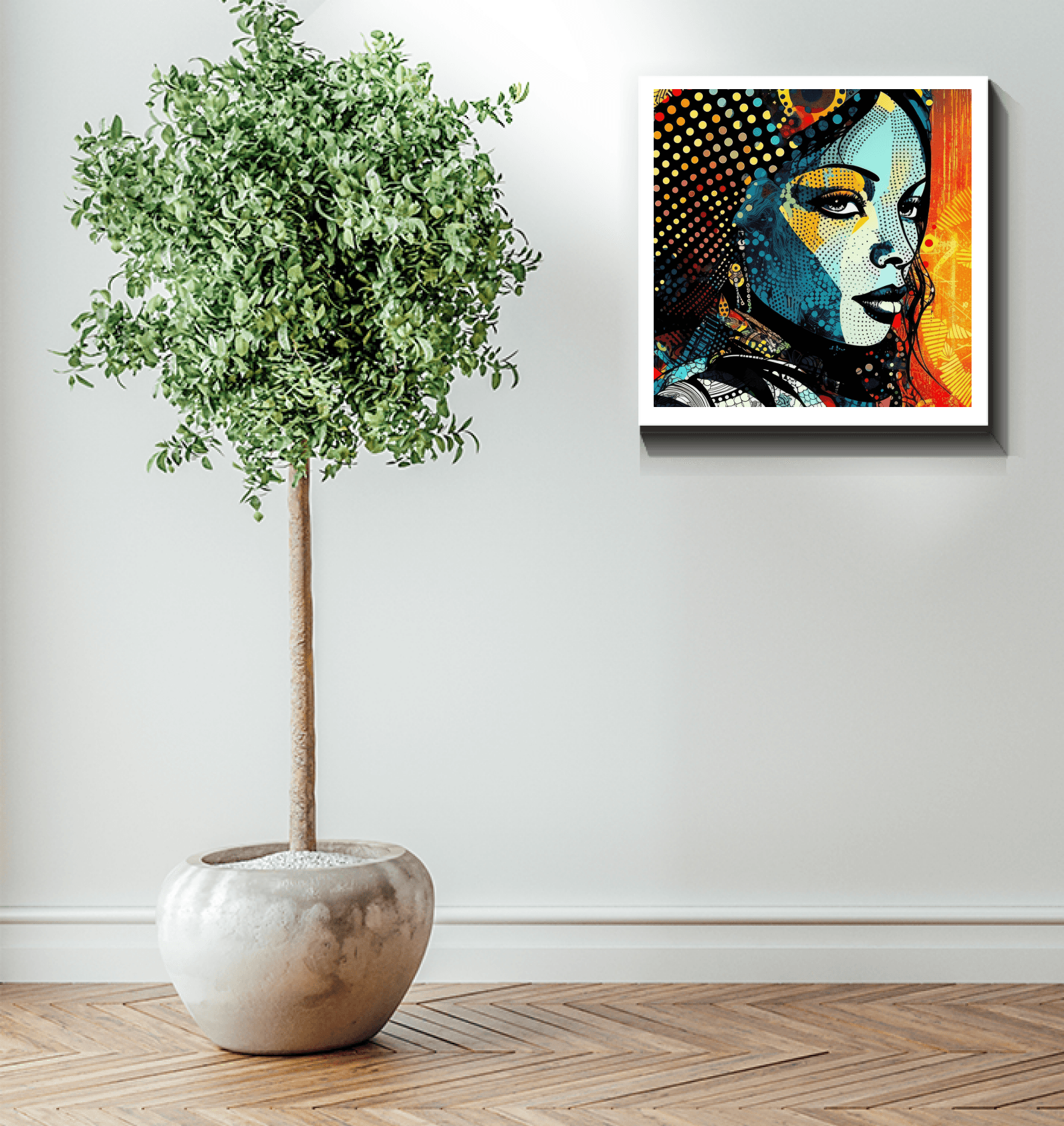 Artistic wrapped canvas perfect for modern home interiors