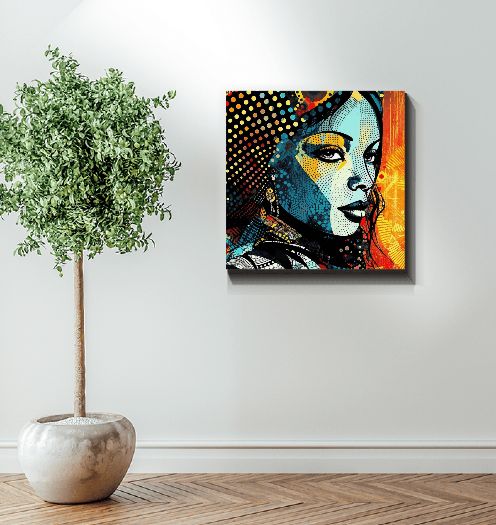 Wall art canvas Drawn Distinctions in abstract style