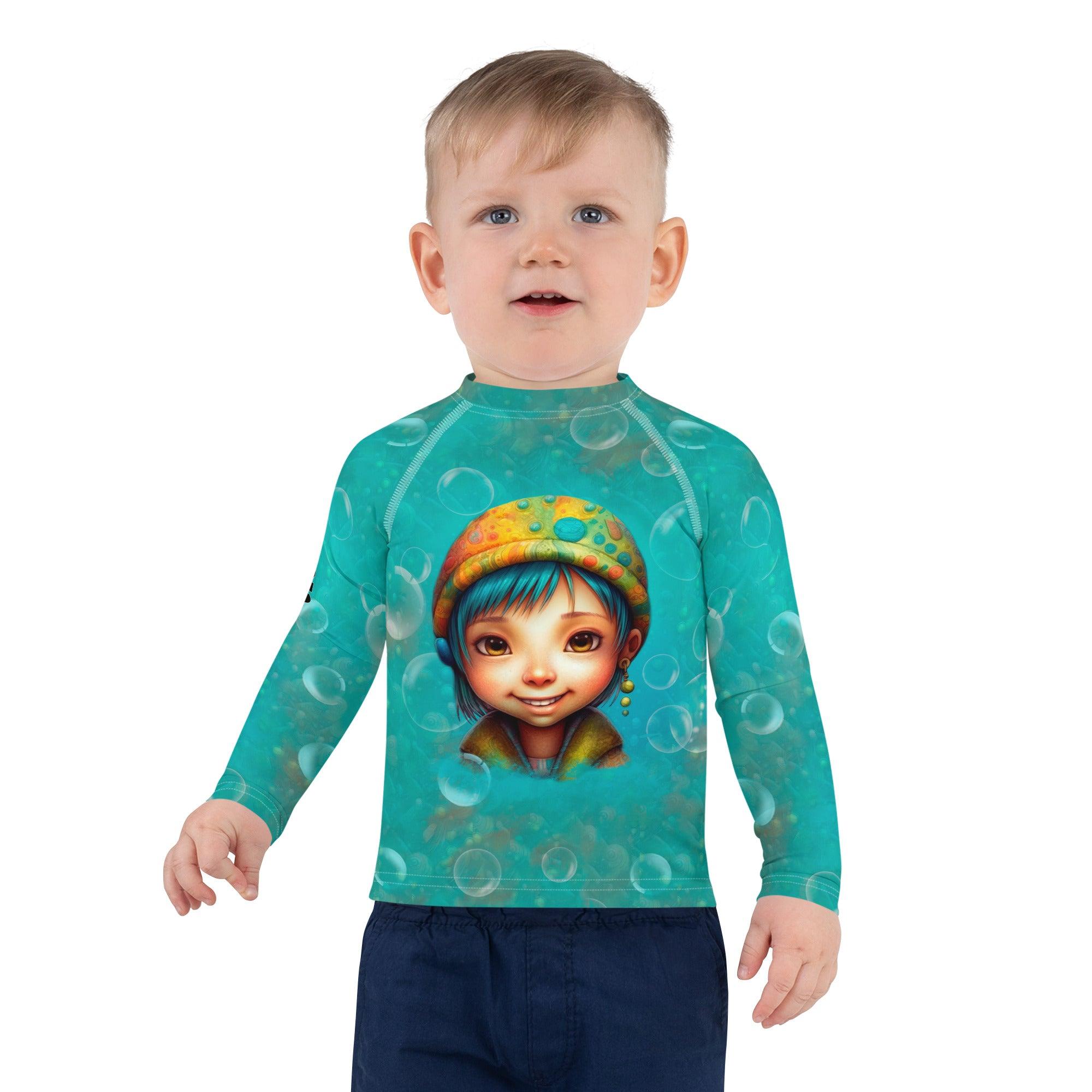 Dreamlands Precious Gazes Rash Guard UV protection fabric.