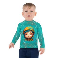 Dreamlands Precious Gazes Rash Guard UV protection fabric.