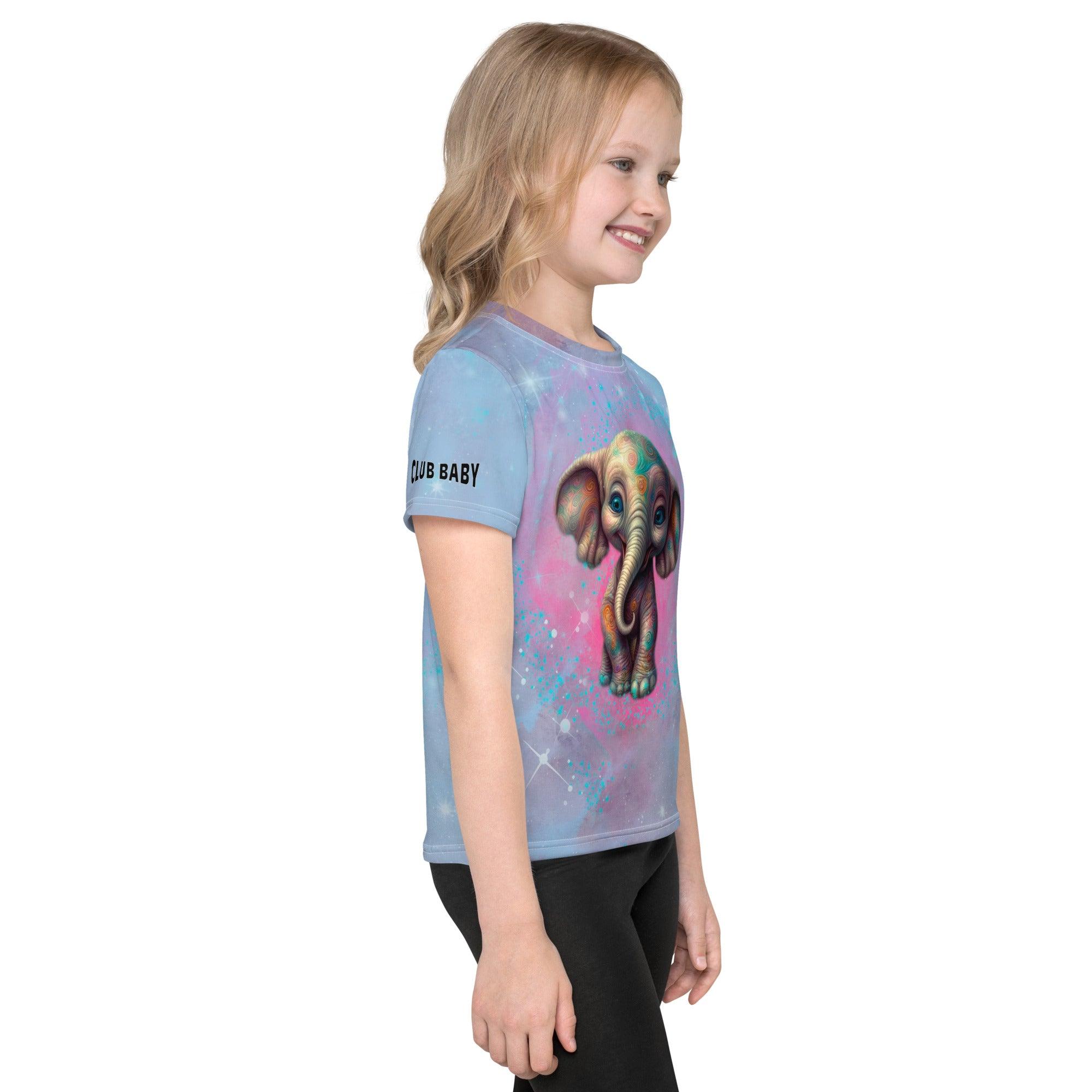 Back view of Dreamy Gazes Fantasy T-shirt for kids.