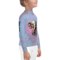 Dreamy Gazes Fantasy Rash Guard on child, perfect for sun protection.