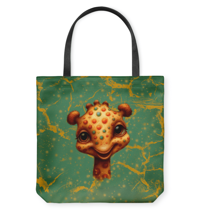 Dreamy Giraffe Vision pattern on Basketweave Tote Bag.