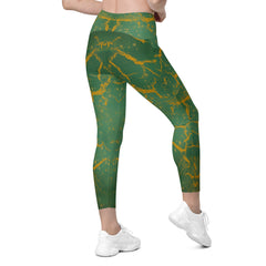 Dreamy Giraffe Vision Crossover Leggings - Side View