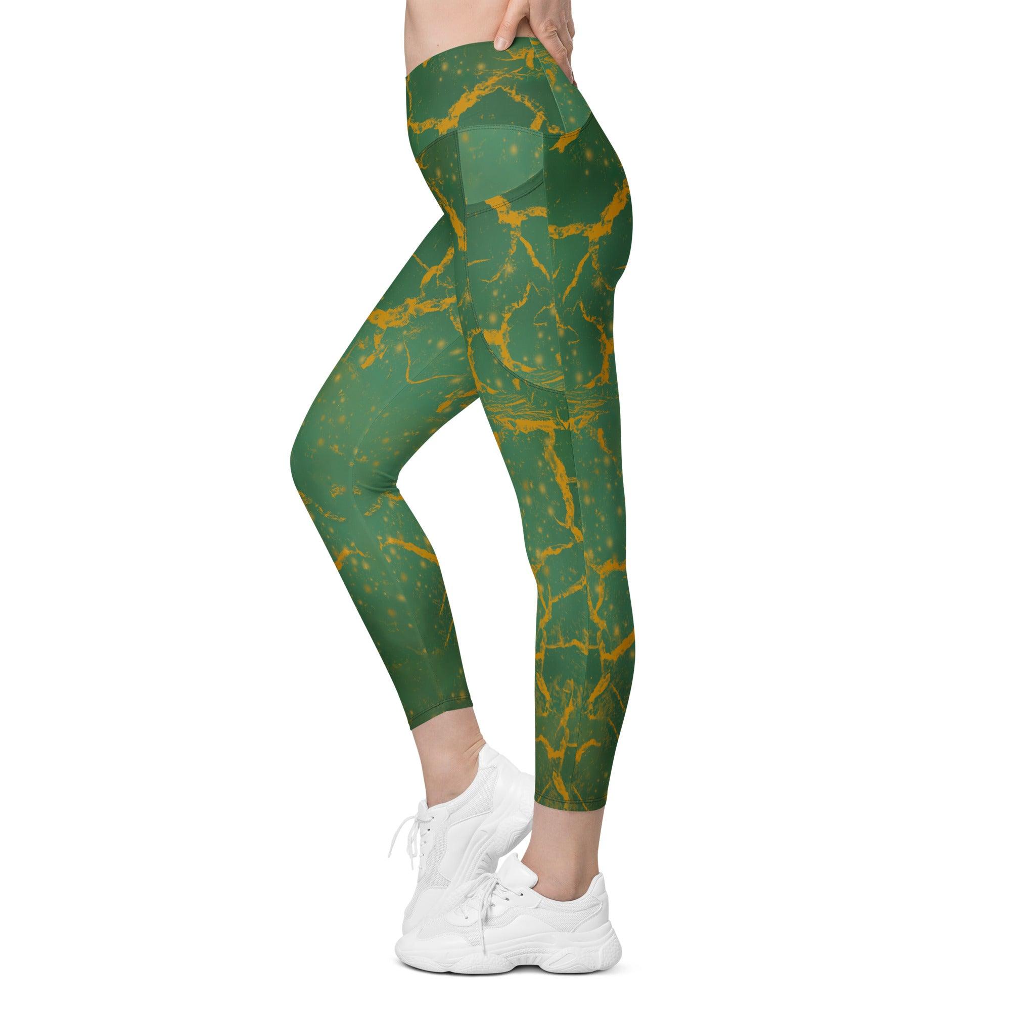 Dreamy Giraffe Vision Crossover Leggings - Back View