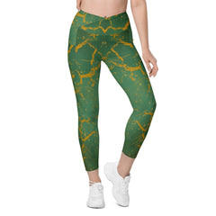 Dreamy Giraffe Vision Crossover Leggings - Stretchy Fabric