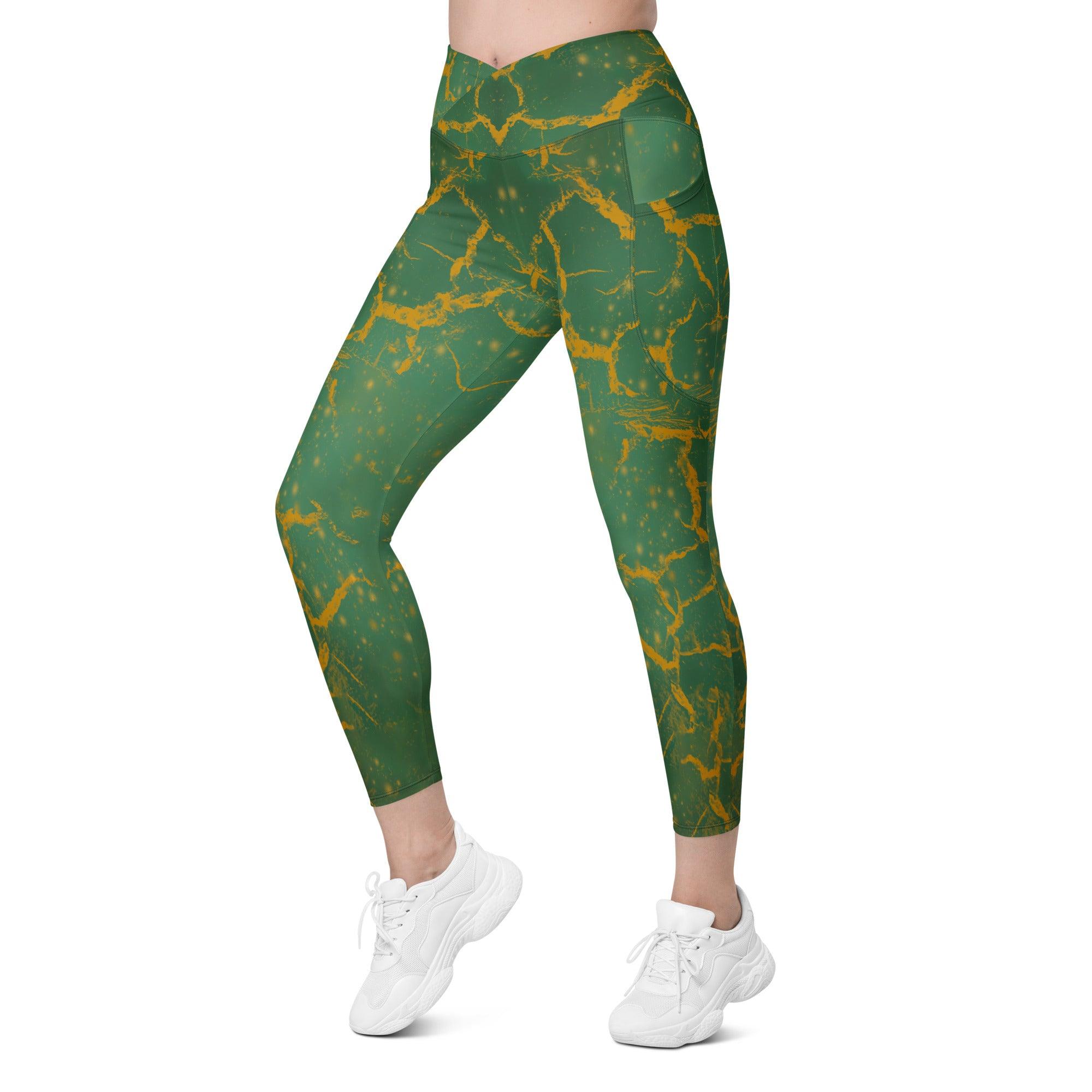 Dreamy Giraffe Vision Crossover Leggings - Stylish and Functional Apparel
