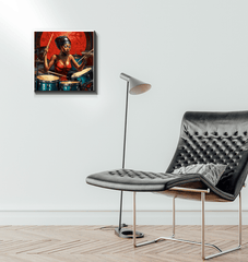 Artistic drum expressions on canvas for home.